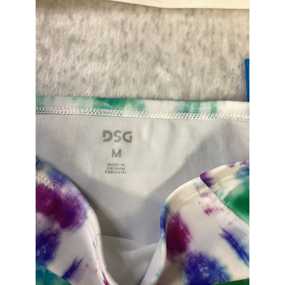 DSG Girls Tide Dye Multi Bikini Set High Waisted‎ 2 Piece Swimsuit Size M NEW